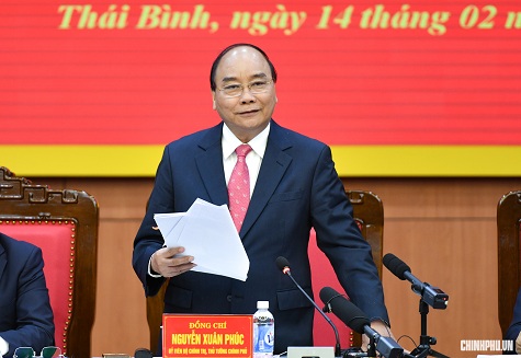 Thủ tướng Nguyễn Xuân Phúc phát biểu tại buổi làm việc - Ảnh: VGP/Quang Hiếu    