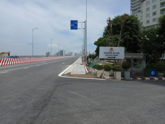Giá bất động sản đảo Kim Cương đã tăng mạnh ngay từ thời điểm cây cầu bắc qua khu vực này được khởi công. Ảnh: Minh Nghĩa