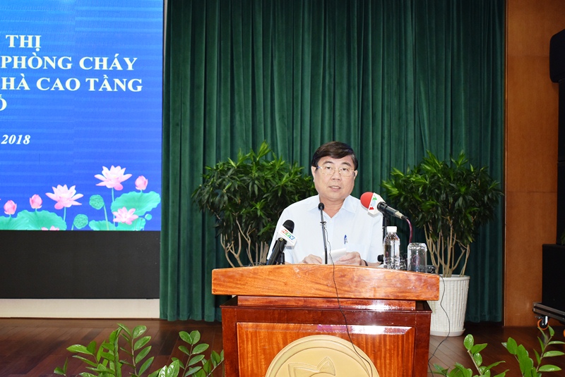 Ông Nguyễn Thành Phong, Chủ tịch UBND TP.HCM phát biểu