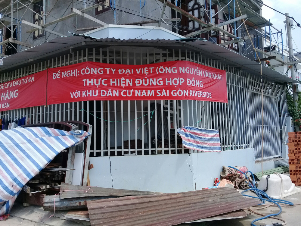 Người dân khu dân cư Nam Sài Gòn Riverside phản đối chủ đầu tư