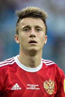 Aleksandr Golovin là cầu thủ trẻ tuổi nhất trong đội tuyển Nga. Ảnh: internet