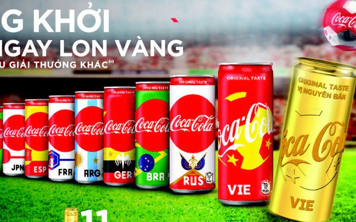 Mẫu lon quảng cáo world cup của Coca-Cola (ảnh: kênh 14)