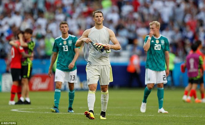 Nỗi thất vọng ê chề của người Đức. Họ đã trở thành cựu vương, phải nói lời chia tay World Cup 2018 ngay sau vòng đấu bảng  