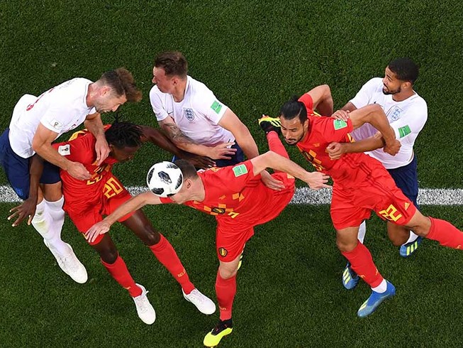 Bỉ-Anh sau cuộc đụng độ ở vòng bảng nay gặp nhau trong trận tranh HCĐ. Ảnh: fifa.com