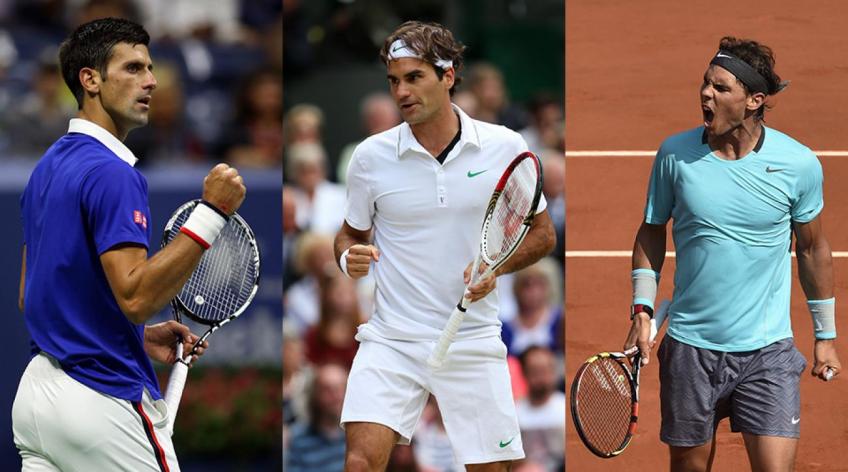Từ trái qua phải: Novak Djokovic, Roger Federer, Rafael Nadal, cả ba tay vợt đều có những khoản thu nhập rất ấn tượng