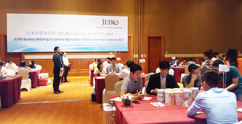 Buổi lễ “Kết nối doanh nghiệp về thực phẩm và nông lâm thủy sản Nhật Bản” do JETRO tổ chức tại TP.HCM