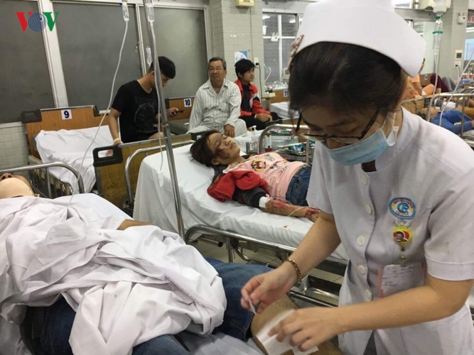 Các nạn nhân vụ tai nạn đang được điều trị tại bệnh viện  