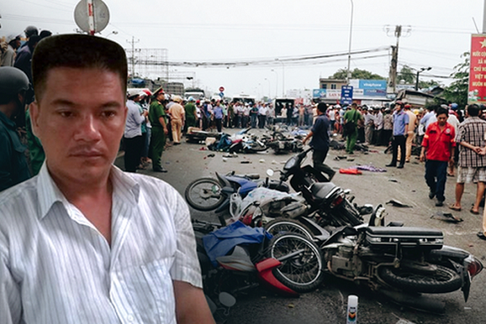 Hiện trường vụ tai nạn giao thông thảm khốc tại Long An    