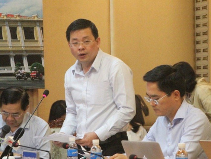 Ông Nguyễn Toàn Thắng phát biểu tại buổi họp ngày 3/7.