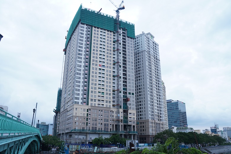 Dự án Saigon Royal Residence đang trong quá trình hoàn thiện. (Ảnh: Hiếu CT).