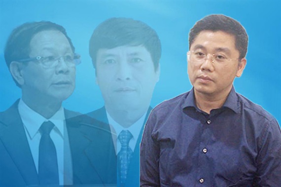 Phan Văn Vĩnh và Nguyễn Thanh Hóa (ảnh mờ) bị cáo buộc bảo kê cho đường dây đánh bạc nghìn tỷ qua mạng do Nguyễn Văn Dương (bìa phải) và Phan Sào Nam cầm đầu. (Ảnh: Dân trí)