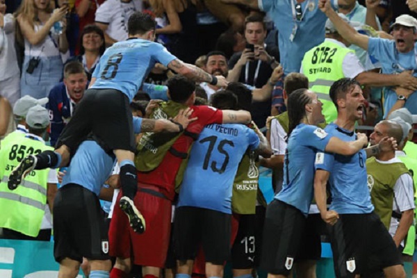 Uruguay vượt qua Bồ Đào Nha ở vòng 1/8. Ảnh: Getty.
