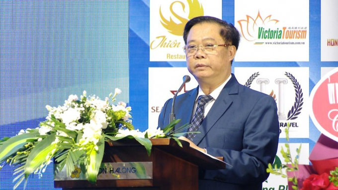 Phó Tổng cục trưởng Tổng cục Du lịch Phạm Văn Thuỷ phát biểu tại đại hội