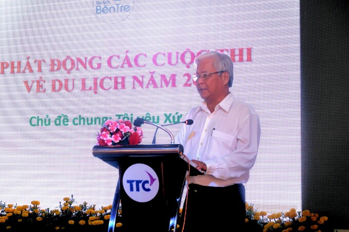 Ông Võ Thanh Sơn thông báo phát động các cuộc thi du lịch năm 2024.