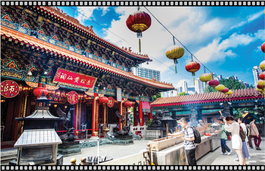 Sik Sik Yuen Wong Tai Sin – đền nổi tiếng nhất ở Hồng Kông (Ảnh chụp trước đợt dịch Covid-19). Ảnh: HKTB
