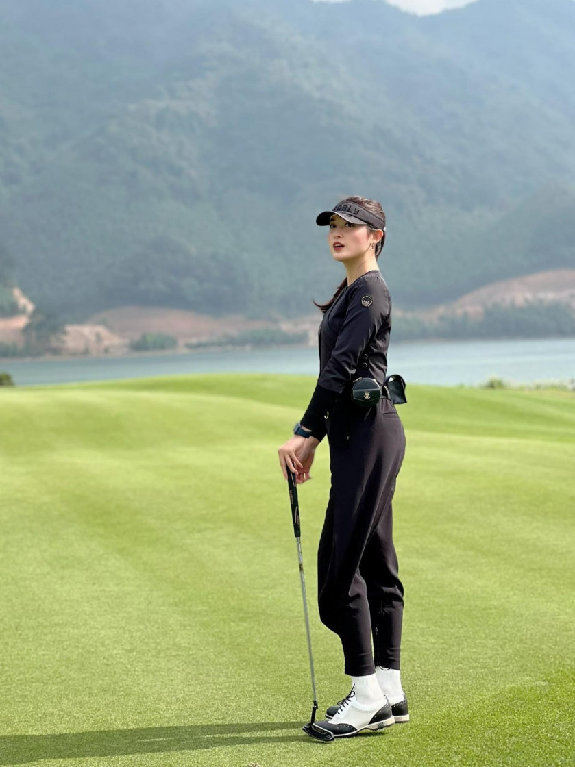 Á hậu Huyền My tại Thanh Lanh Valley Golf & Resort (Vĩnh Phúc) - Ảnh: Instagram nhân vật
