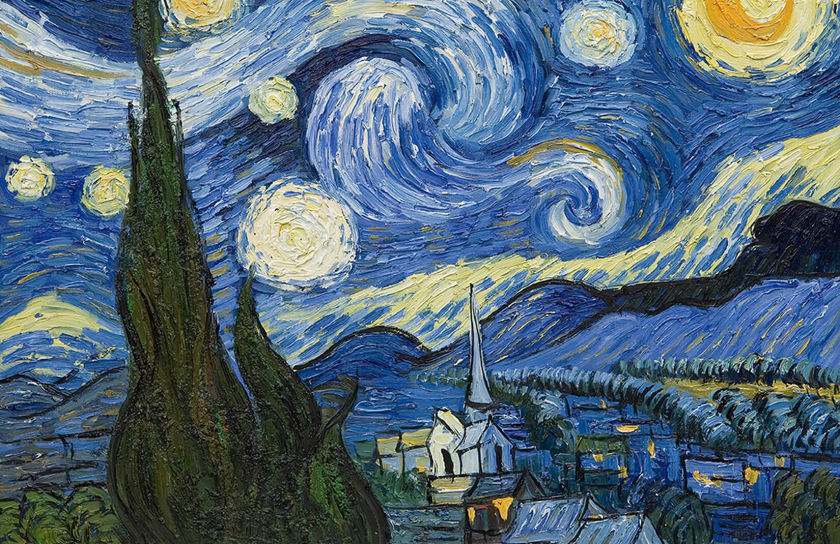 Starry Night - Vincent van Gogh, 6/1889