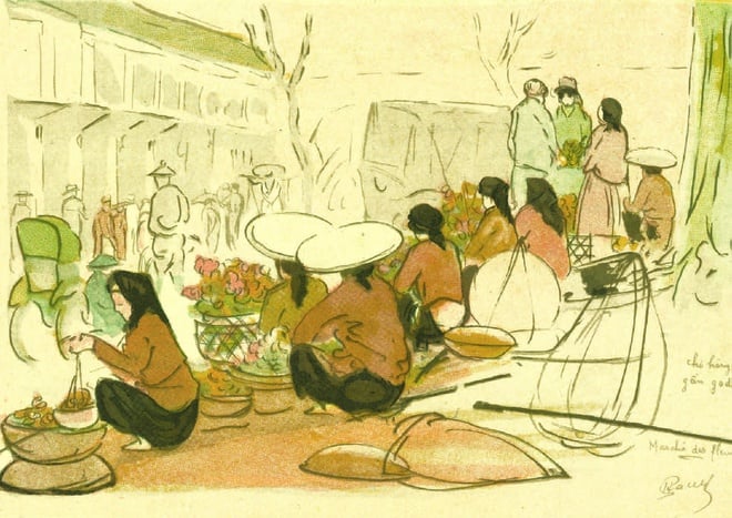 Những buổi họp chợ đông đúc đầu thế kỉ XX.