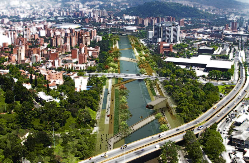 Dự án Parques del Río với cảnh quan xanh mát và những lối đi thuận lợi