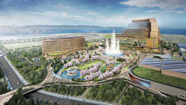 Mô hình khu phức hợp nghỉ dưỡng ở Osaka dự kiến khai trương vào cuối năm 2029. (Hình ảnh do MGM Resorts International và Orix cung cấp)