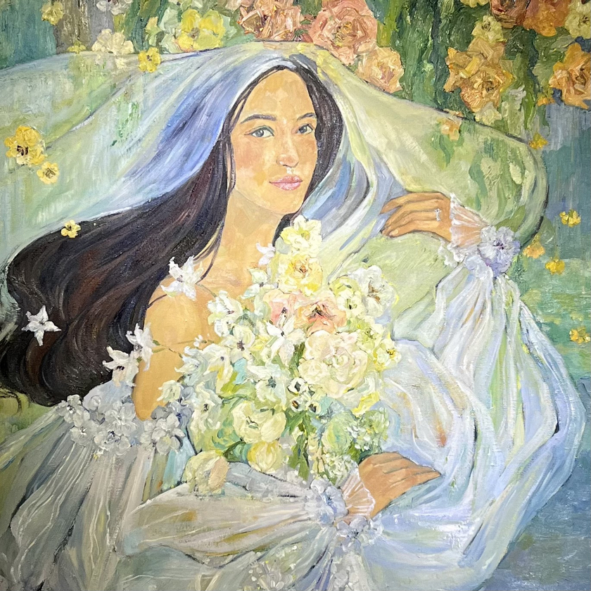 Vẻ đẹp của tính nữ hiện lên trong tranh của nữ họa sỹ Nguyễn Phương Thảo Trâm.