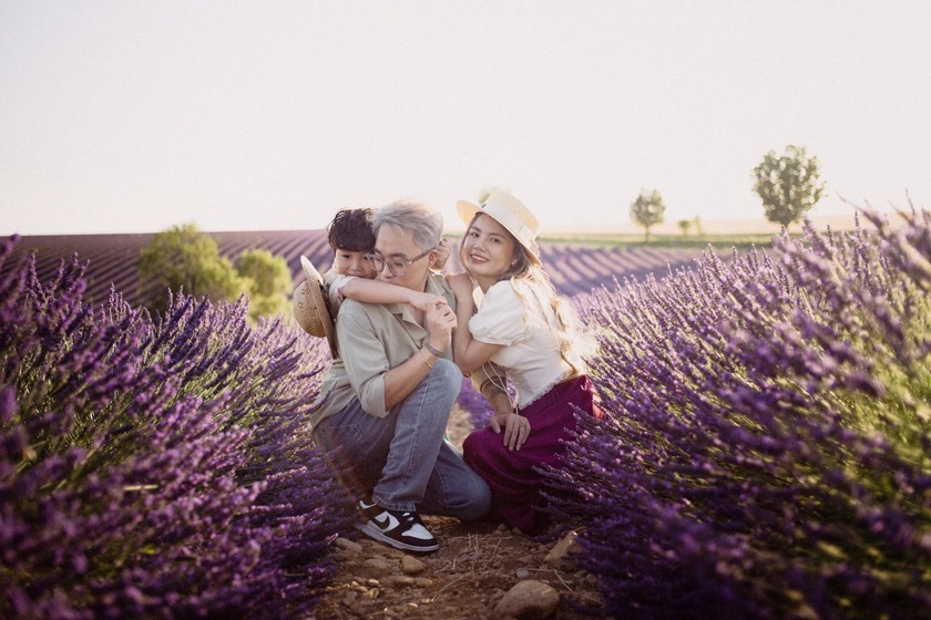 Khung cảnh hoàng hôn mê mẩn ở cánh đồng lavender, miền nam nước Pháp