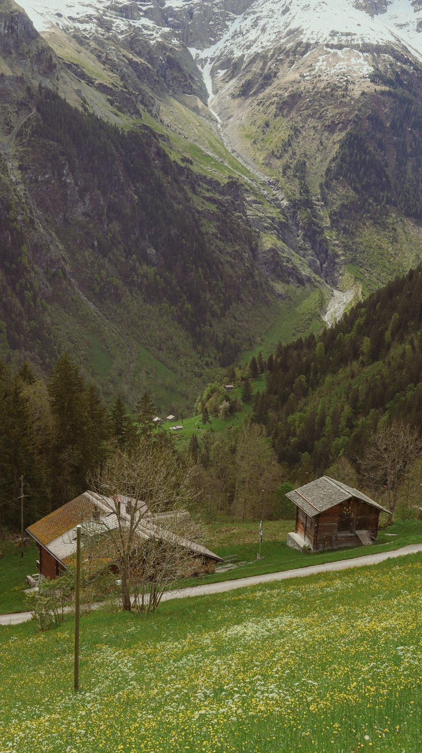 Những ngôi nhà nhỏ xinh tại Gimmelwald.