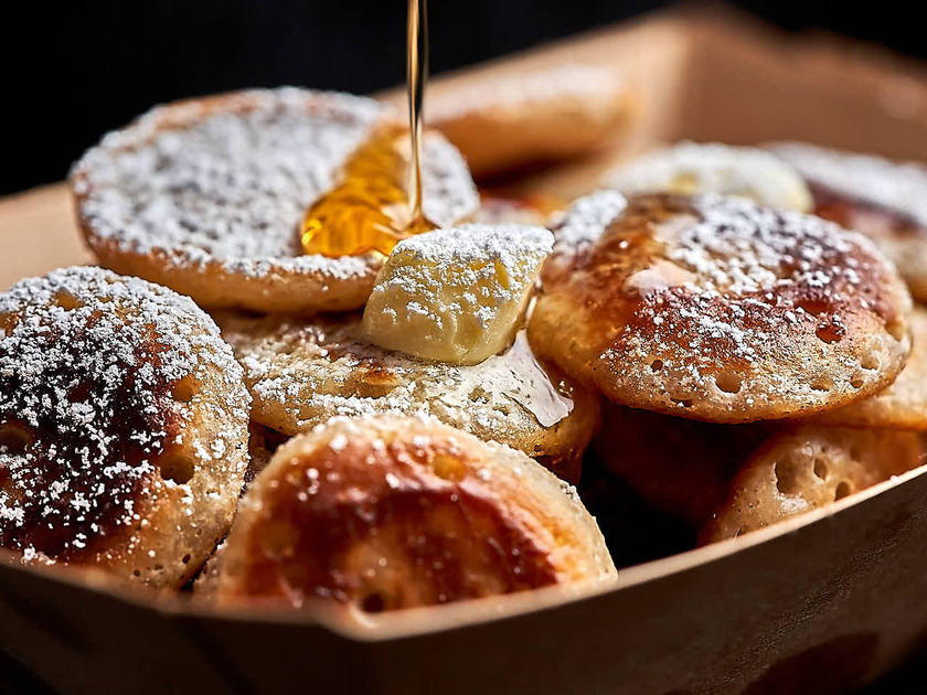Bánh Poffertjes có vị ngọt khá lạ nên sẽ là món ăn yêu thích cho những tín đồ hảo ngọt.