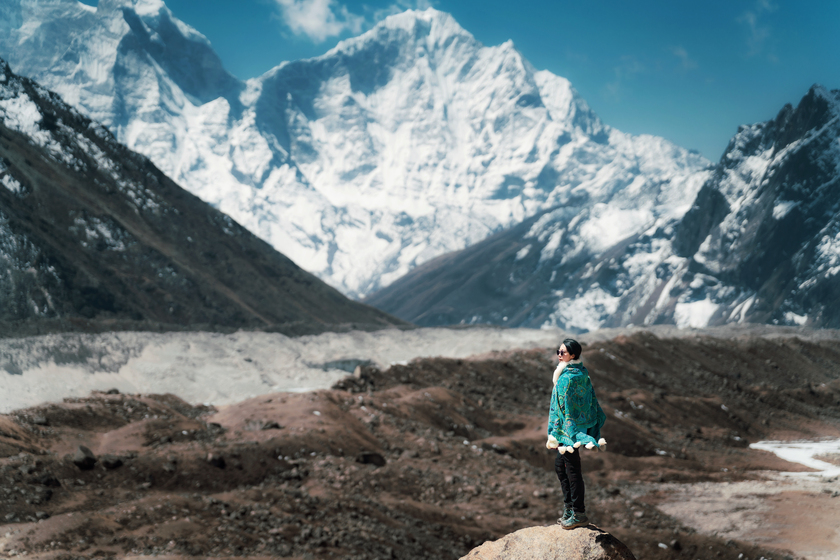 Chuyến đi tới Everest Base Camp và Gokyo Ri là hành trình leo núi tự thân dài nhất vợ chồng anh Tùng từng trải nghiệm.