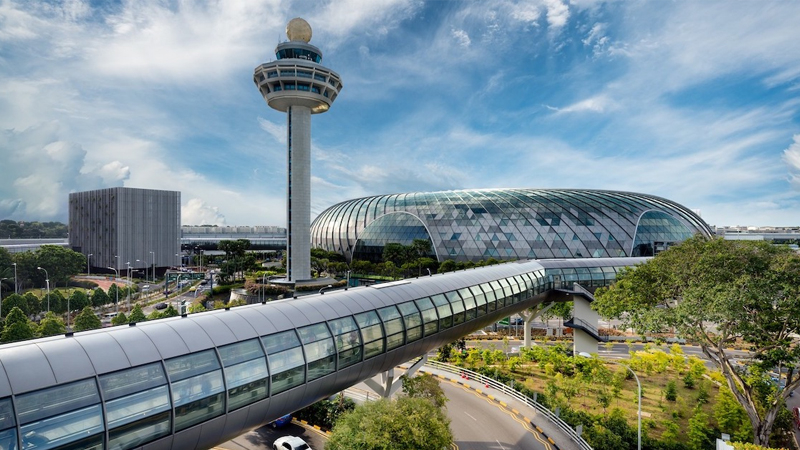 Một góc sân bay quốc tế Changi của Singapore
