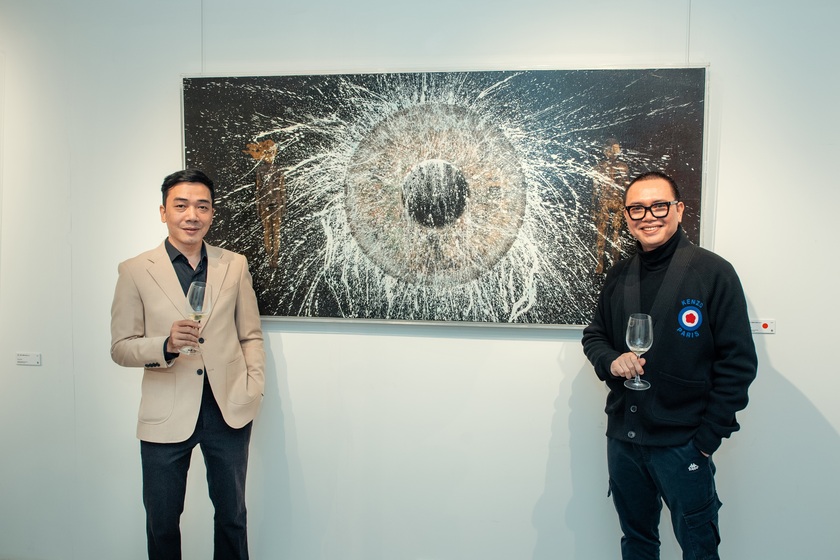 Nhạc sĩ Đỗ Bảo (trái) và họa sĩ Bùi Thanh Tâm (phải)