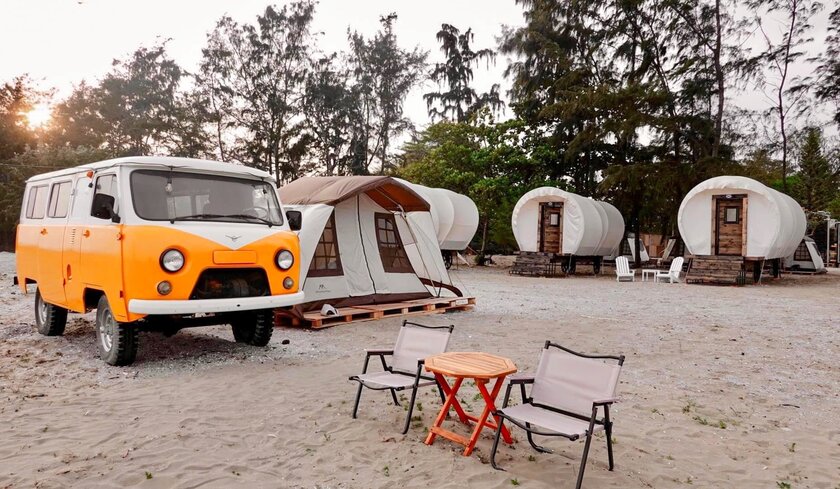 LaTa Camping mang đến cho các cặp đôi một không gian riêng tư, ấm cúng với những lều trại được trang trí đẹp mắt.
