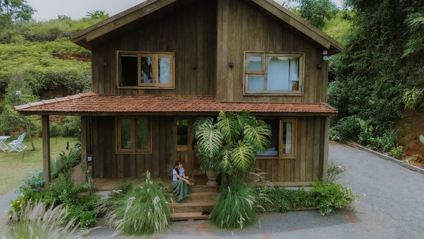 Olive Cottage - căn nhà gỗ xinh xắn trên phố núi Bảo Lộc. (Ảnh: Thu Quỳnh)