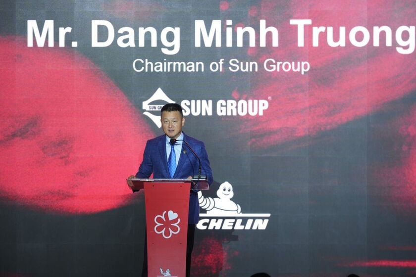 Ông Đặng Minh Trường, Chủ tịch HĐQT Tập đoàn Sun Group chia sẻ trong Lễ Công bố MICHELIN Guide 2024.