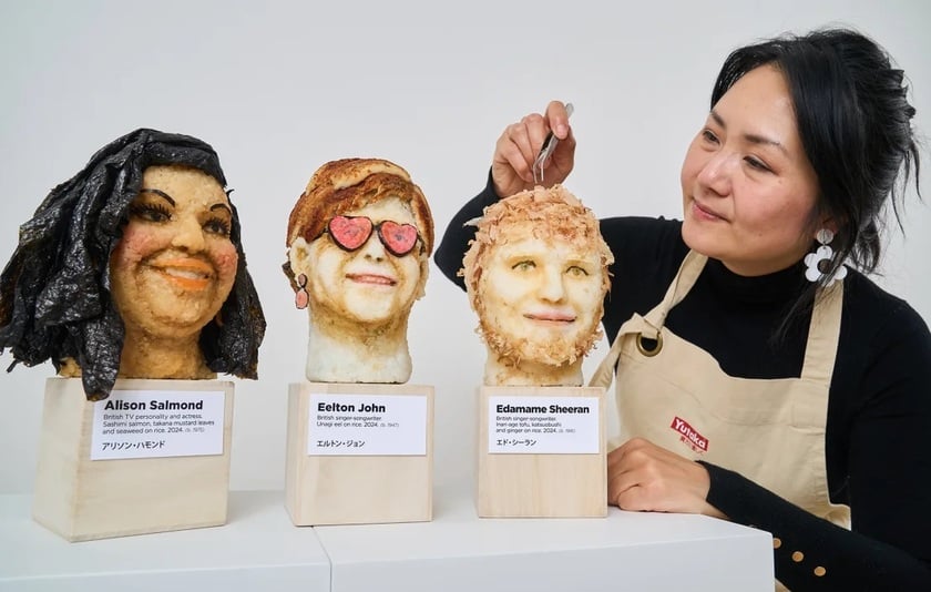 Nghệ sĩ người Anh mang đến những tác phẩm tái hiện khuôn mặt của những người nổi tiếng