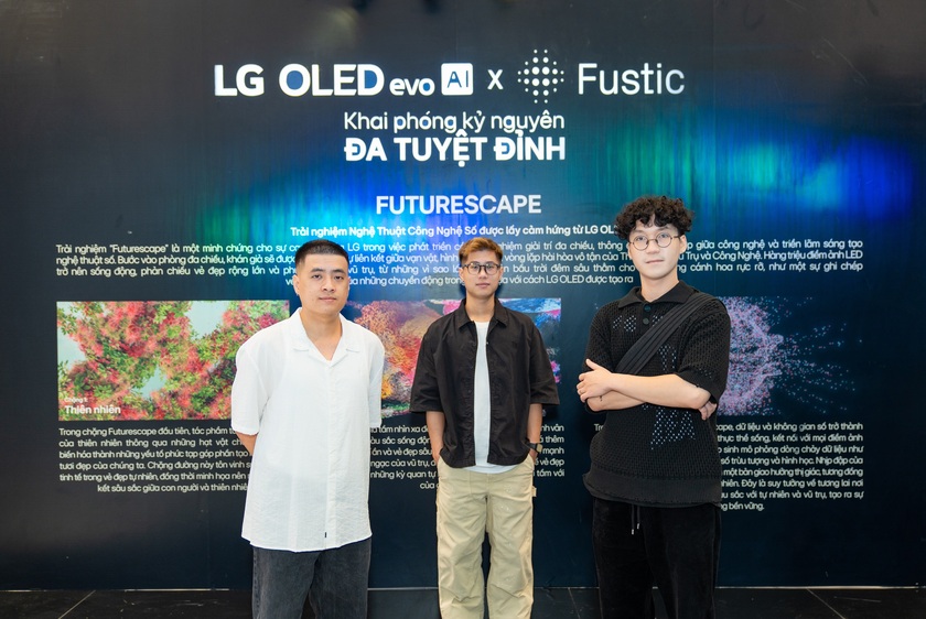 Fustic Studio - nhóm thiết kế cho các tác phẩm kỹ thuật số cho triển lãm LG lần này
