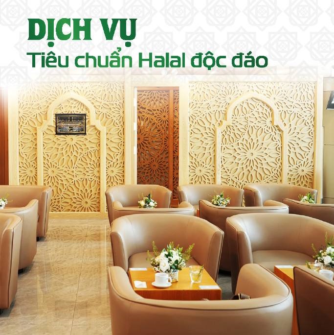 Jasmine Halal Lounge sở hữu không gian ấm áp, trang nhã,  lấy cảm hứng từ nghệ thuật trang trí Arabian