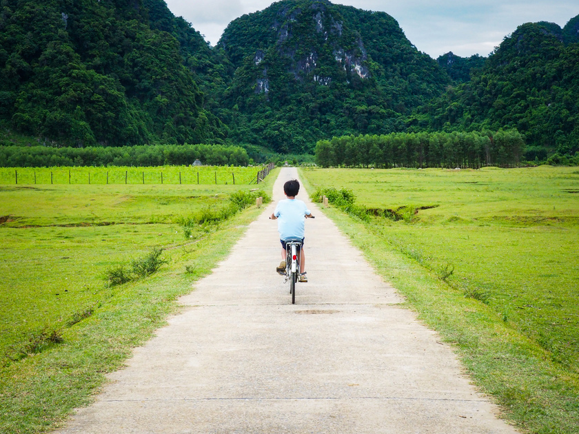 Bãi cỏ gần Tú Làn Lodge - Quảng Bình