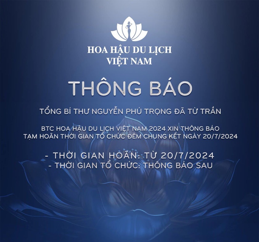 Thông báo từ ban tổ chức Cuộc thi Hoa hậu Du lịch Việt Nam 2024