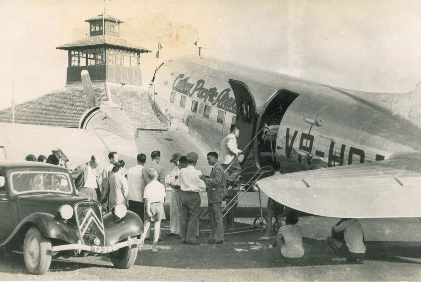 Chuyến bay đầu tiên của Cathay Pacific đến Hải Phòng năm 1949 (nguồn: Swire Archives)