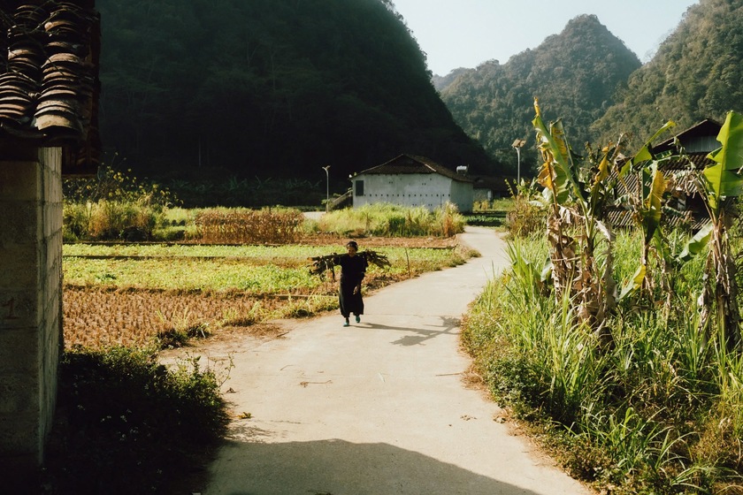 Một khoảnh khắc bình yên ở Cao Bằng