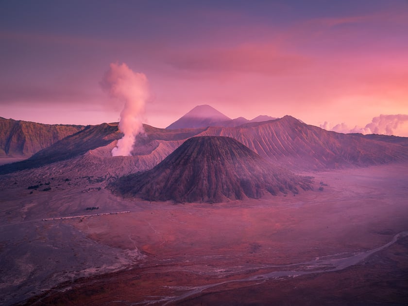 Núi lửa Bromo thuộc vườn Quốc gia Bromo Tengger Semeru (miền Đông Java, Indonesia)
