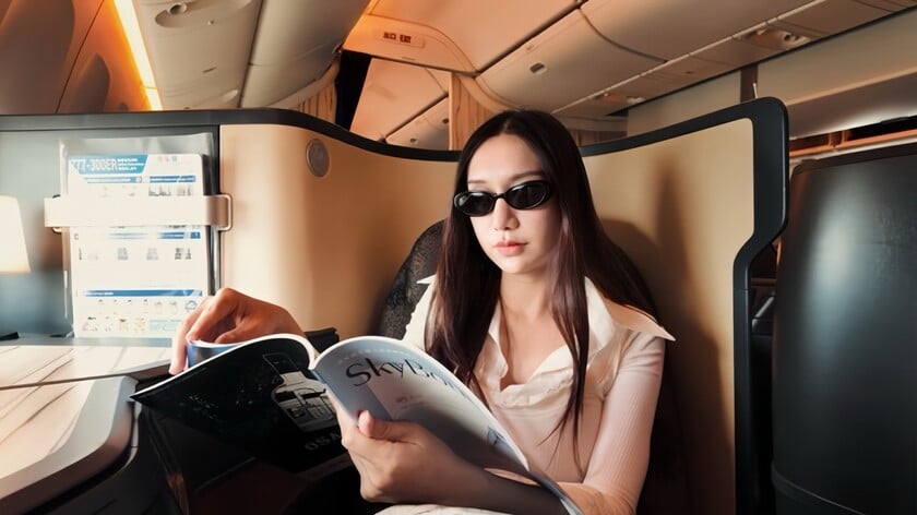 Trải nghiệm khoang thương gia thực sự ấn tượng khi: yên tĩnh, thiết kế hiện đại, ghế ngả phẳng hoàn toàn... là không gian lý tưởng để nghỉ ngơi suốt chuyến bay