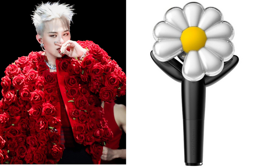 Lightstick hoa cúc thiếu cánh là nguồn cảm hứng cho nhiều thương hiệu