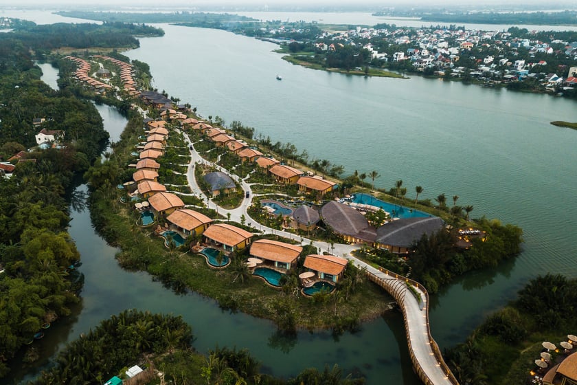 Namia River Retreat nằm yên bình trên Cồn Ba Xã biệt lập bên dòng Thu Bồn thơ mộng