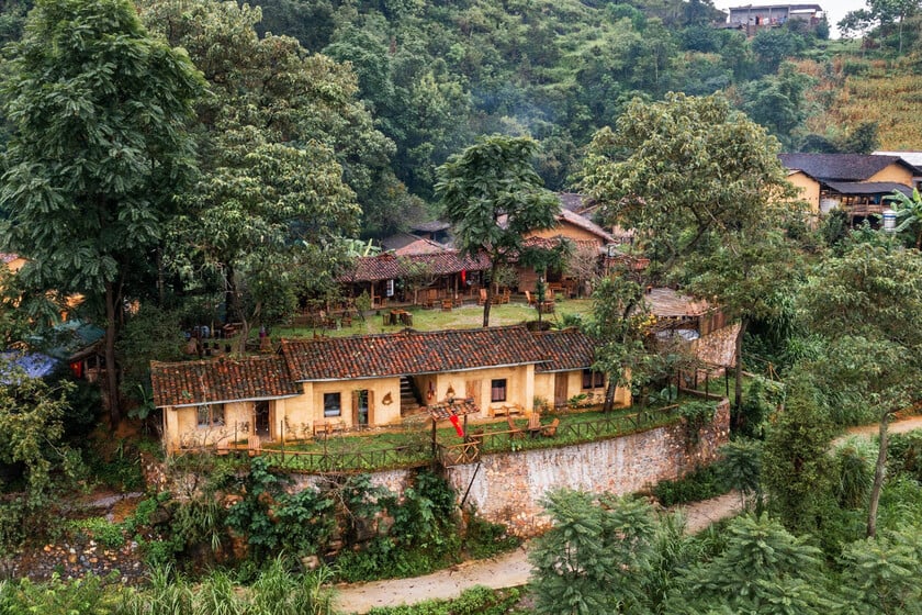 Toàn cảnh làng du lịch cộng đồng Thèn Pả.
