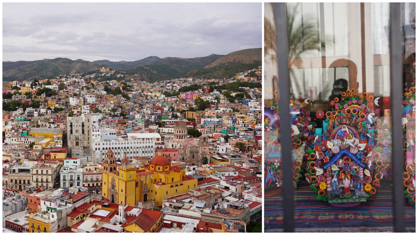 Guanajuato nhìn từ trên cao, thành phố nơi mỗi con dốc đều phủ đầy sắc màu; Bên ô cửa, màu sắc hiện diện từ nghệ thuật đến đời sống thường nhật ở Guanajuato
