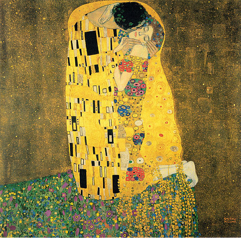 Tác phẩm The Kiss (1908) - hiện trưng bày tại Austrian Gallery Belvedere, Áo