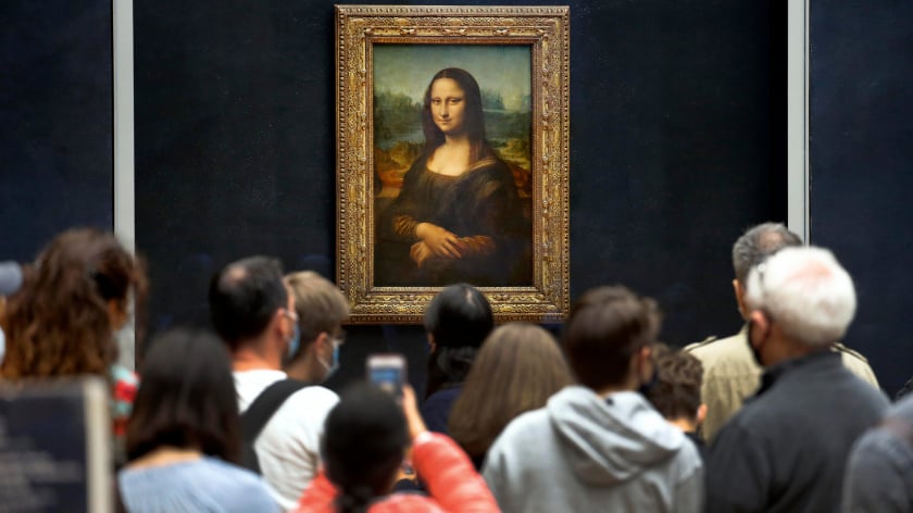 Bức tranh Mona Lisa tại bảo tàng Louvre (Paris, Pháp) luôn nhận được sự chú ý lớn của du khách