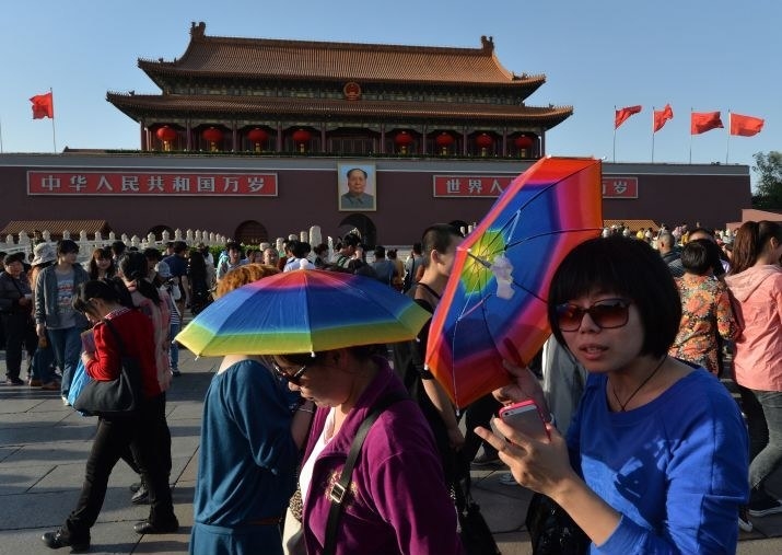 Quảng trường Thiên An Môn ở Bắc Kinh vào tháng 4/2013